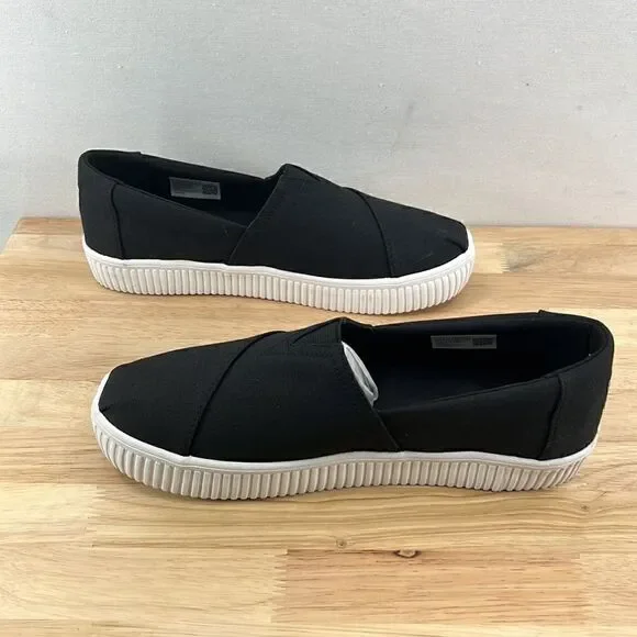 Toms Alpargata Indio Slip-On Sneakers - Black Canvas- Various Sizes- NIB - Picture 4 of 7